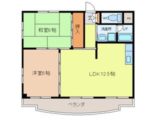 サンハイツふじの物件間取画像